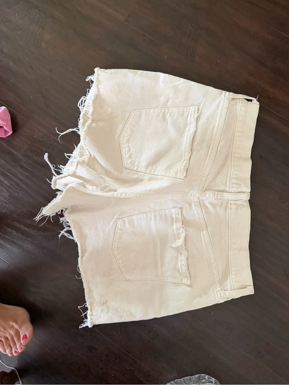 Universal Thread White Frayed Hem Denim Shorts